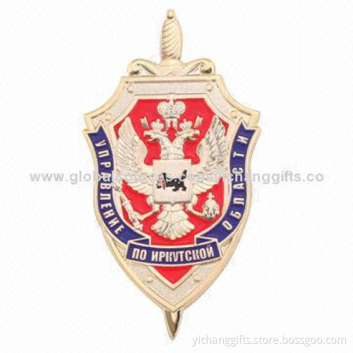 Military badge, soft enamel color, gold plating finish, OEM orders are Welcome
